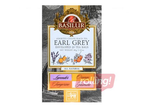 Tēja melnā Basilur Earl Grey Assorted, 20 pac.