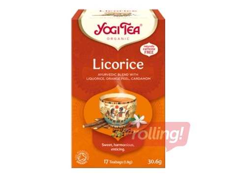 Tēja ajūrvēdas Bio Yogi tēja Lakrica, 17 pac.