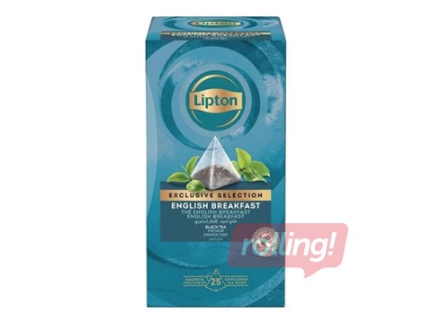 Tēja melnā tēja Lipton English Breakfast, piramīdas, 25 x 2g