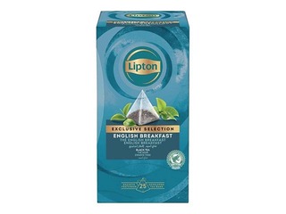 Tēja melnā tēja Lipton English Breakfast, piramīdas, 25 x 2g