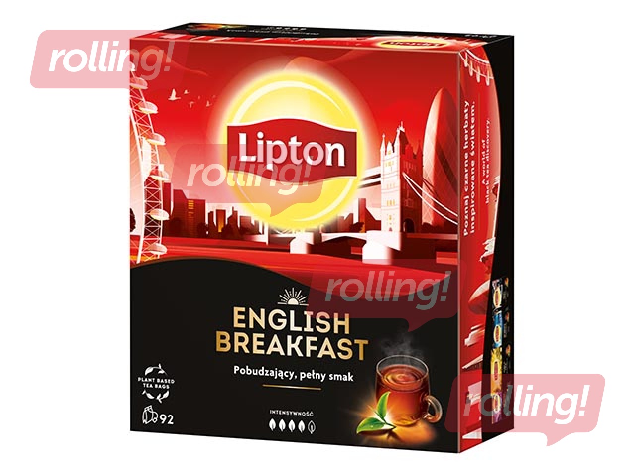 Tēja melnā Lipton English Breakfast, 92 pac.