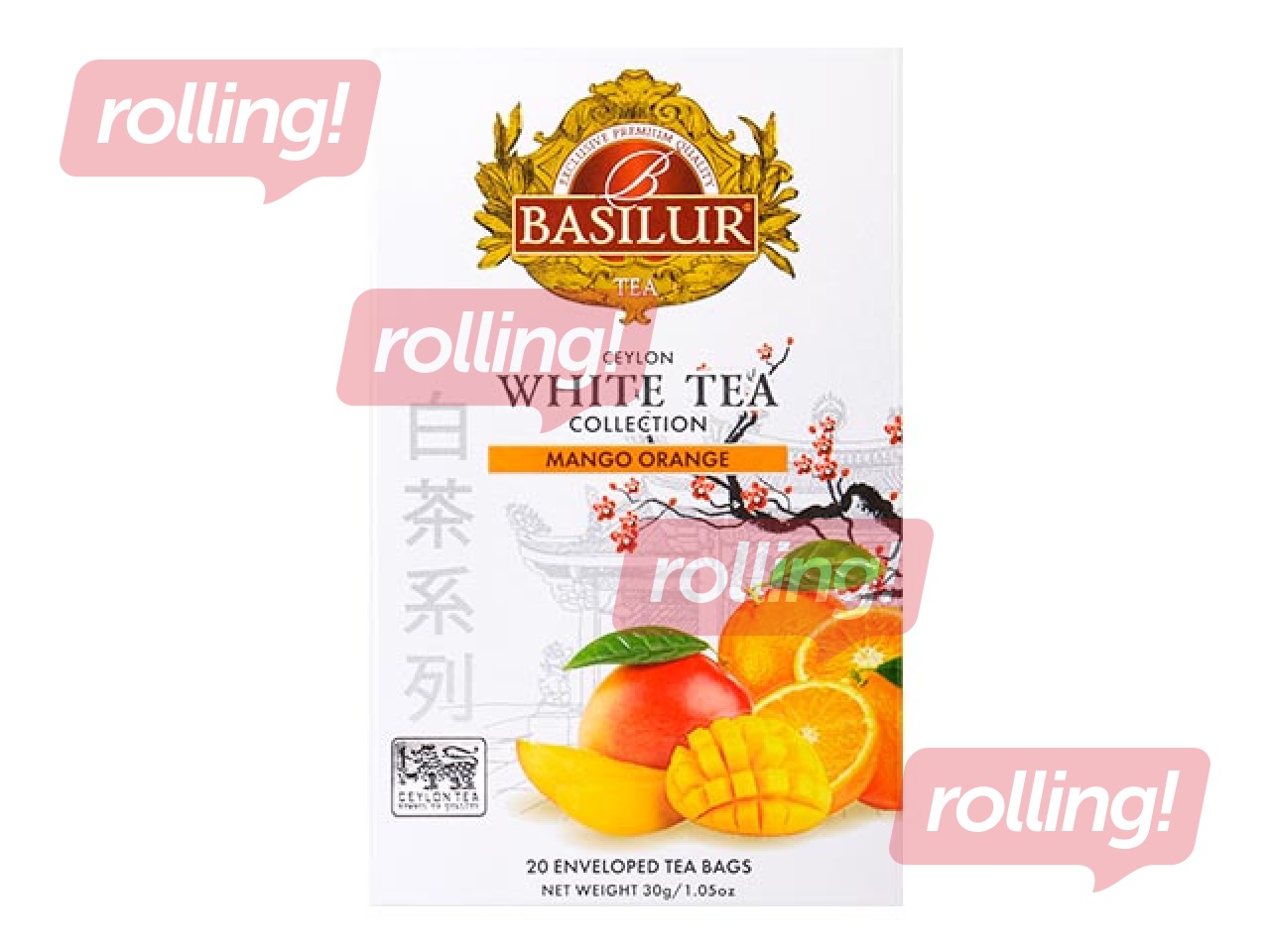 Tēja baltā Basilur Premium White Tea  Mango & Orange, 20 pac.
