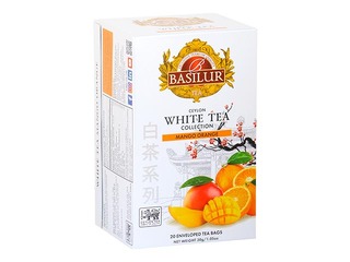Tēja baltā Basilur Premium White Tea  Mango & Orange, 20 pac.