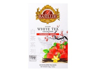 Tēja baltā Basilur Premium White Tea  Strawberry & Vanilla, 20 pac.