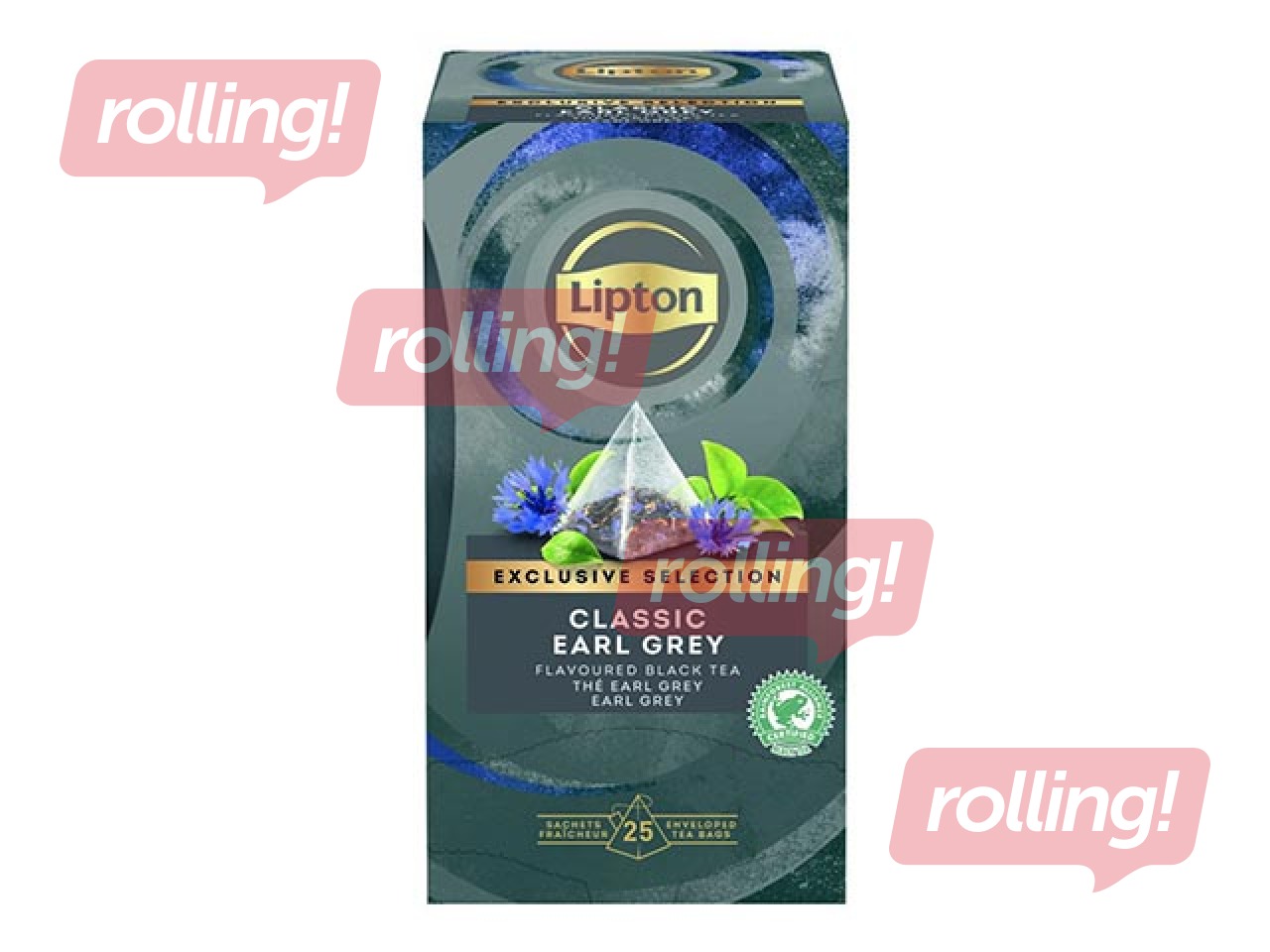 Tēja melnā Lipton Classic Earl Grey, piramīdas, 25 x 2g