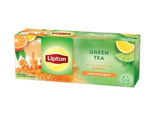Tēja zaļā Lipton, citrusaugļu, 20 gab.