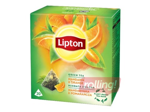 Tēja zaļā Lipton, mandarīnu-apelsīnu, 20 gab.