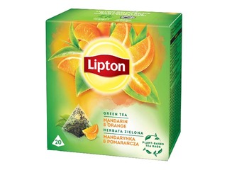 Tēja zaļā Lipton, mandarīnu-apelsīnu, 20 gab.