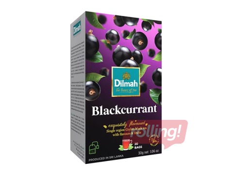 Melnā tēja ar upeņu garšu, Dilmah, 20 pac.