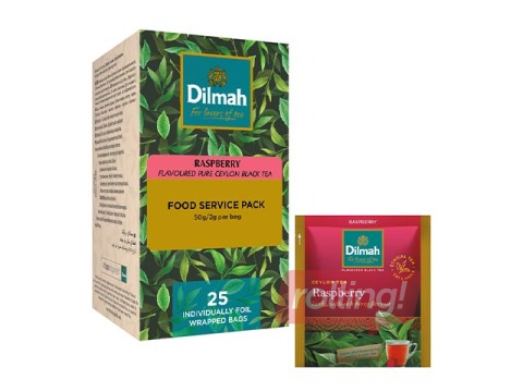 Melnā tēja ar aveņu garšu, Dilmah, 25 pac.