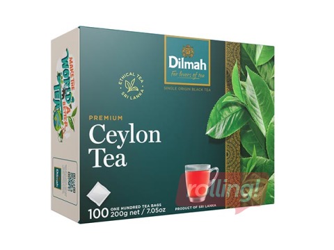 Melnā ceilonas tēja Premium, Dilmah, 100 pac.