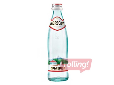 Minerālūdens Borjomi, gāzēts, stikls, 330ml (Taras depozīts iekļauts cenā)