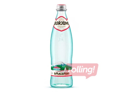 Minerālūdens Borjomi, gāzēts, stikla pudelē, 0.5 l