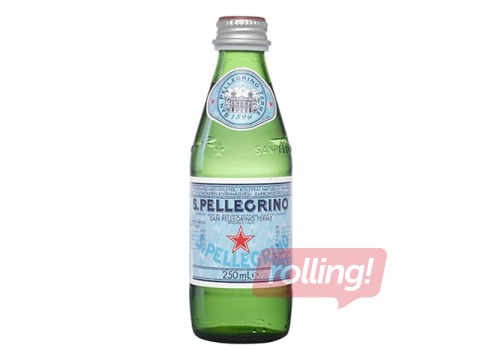 Minerālūdens S.Pellegrino, gāzēts, stikls, 250ml (Taras depozīts iekļauts cenā)