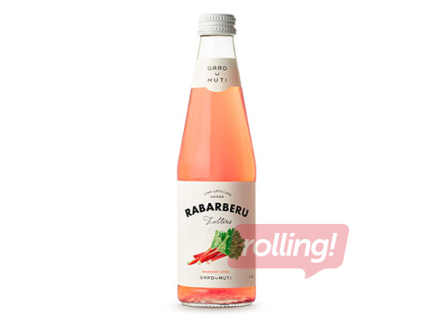 Gāzēts dzēriens Gardu Muti rabarberu zelteris, stikls, 330ml (Taras depozīts iekļauts cenā)