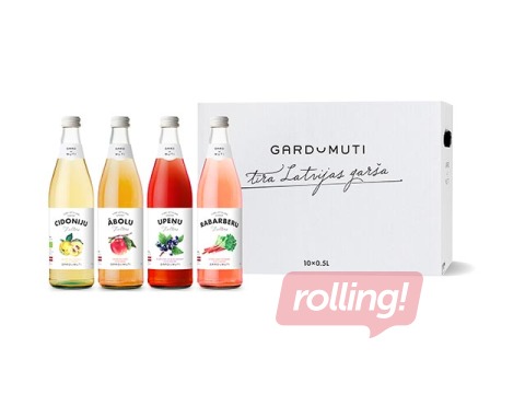 Gāzēts dzēriens Gardu Muti, garšu izlase, stikls, 10x500ml (Taras depozīts iekļauts cenā) 