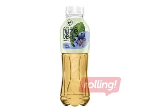 Ledus tēja Fuze Tea, zaļā, melleņu, bez cukura, PET, 500ml (Taras depozīts iekļauts cenā)