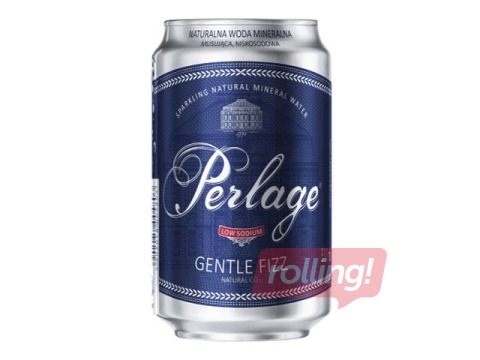 Minerālūdens Perlage, viegli gāzēts, skārdene, 330ml (Taras depozīts iekļauts cenā)