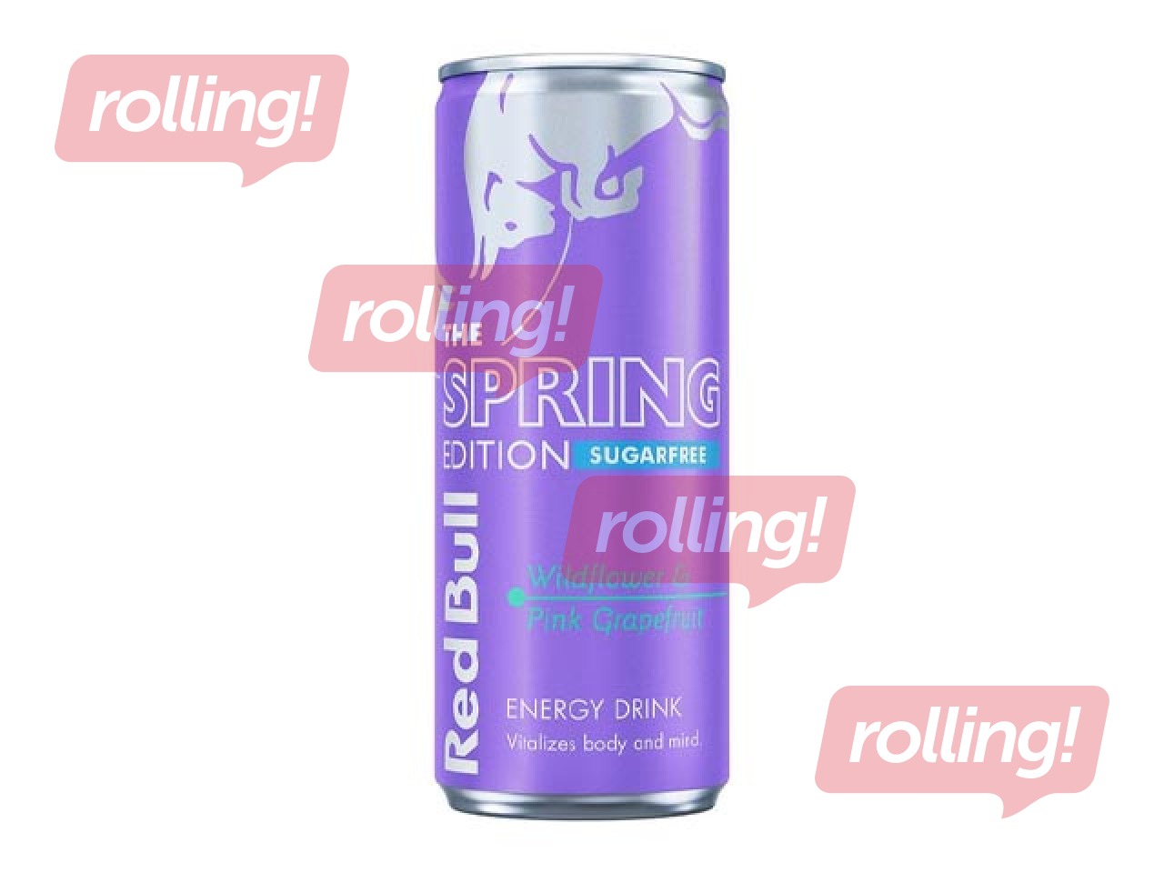 Enerģijas dzēriens Red Bull, Spring, rozā greipfrūts, bez cukura, 250ml (Taras depozīts iekļaut