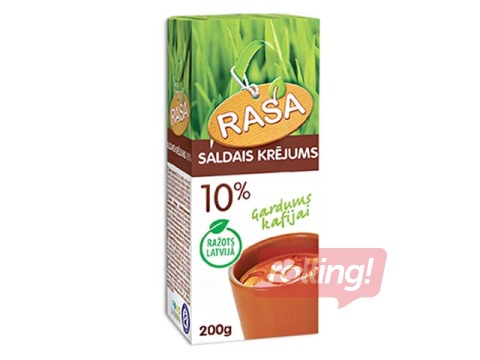 Kafijas saldais krējums Rasa, 10%, 200g