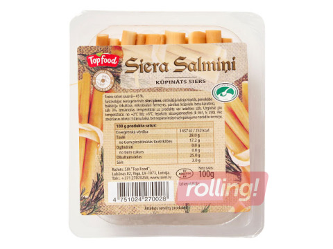 Kūpināts siers Siera salmiņi, 100g