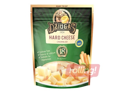 Cietais siers Džiugas Piquant drupināts 40%, 18 mēn,100 g