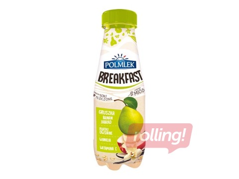 Brokastu dzēriens ābolu, banānu, bumbieru, Polmlek, 300 ml 