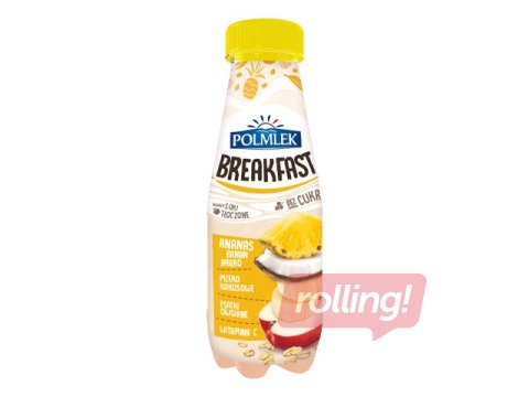 Brokastu dzēriens Polmlek, Breakfast, ābols, banāns, ananass, 300ml 