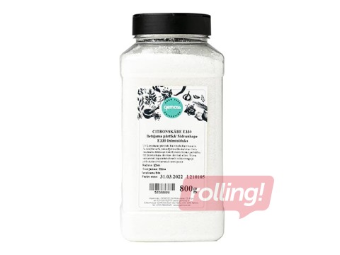 Citronskābe, plastmasas traukā ar skrūvējamu vāciņu, 800g