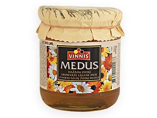 Medus dabīgais, dažādu ziedu, Vinnis, 300 g