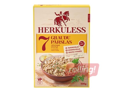 7 graudu pārslas Herkuless ar klijām un linsēklām, 500g
