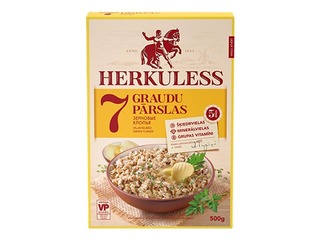 7 graudu pārslas Herkuless ar klijām un linsēklām, 500g