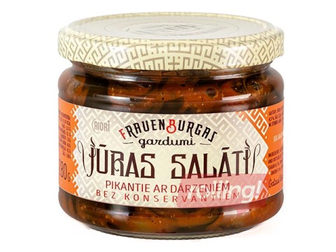 Jūras salāti pikantie ar dārzeņiem, Frauenburgas gardumi, 280 g