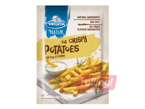 Garšvielu maisījums Vegeta, Natur, kraukšķīgiem kartupeļiem, 20g