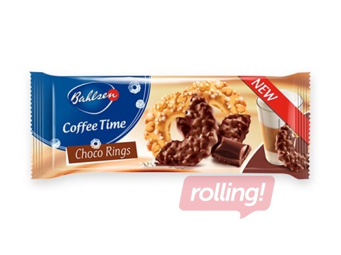 Cepumi riņķīši ar šokolādi  Bahlsen Coffee Time, 155g