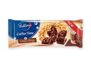 Cepumi riņķīši ar šokolādi  Bahlsen Coffee Time, 155g