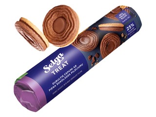 Selga dubultie cepumi ar piena šokolādes pildījumu, 205g 