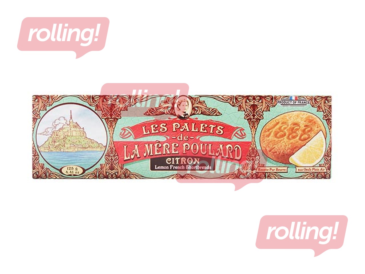 Franču smilšu cepumi ar citronu garšu  La Mere Poulard, 125g  