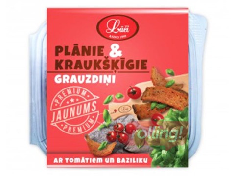 Grauzdiņi plānie un kraukšķīgie ar tomātiem un baziliku Lāči, 100g