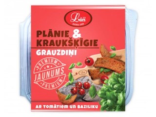 Grauzdiņi plānie un kraukšķīgie ar tomātiem un baziliku Lāči, 100g
