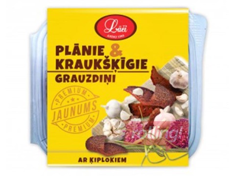 Grauzdiņi plānie un kraukšķīgie ar ķiplokiem Lāči, 100g