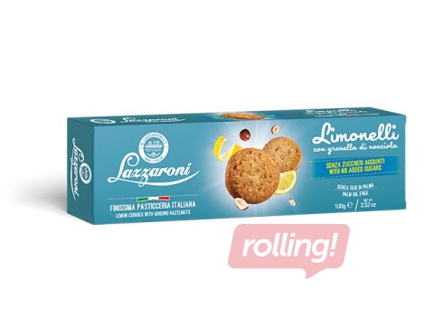 Cepumi Lazzaroni ar citronu un maltiem lazdu riekstiem bez cukura, 100g