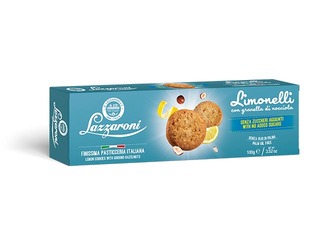 Cepumi Lazzaroni ar citronu un maltiem lazdu riekstiem bez cukura, 100g
