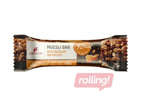 Musli batoniņš Herkuless Muesli Bar, ar šokolādi un cepumiem, 25g