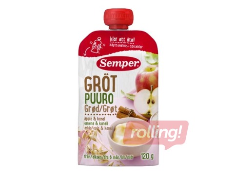 Putra graudu ar āboliem banāniem un kanēli Semper, no 6 mēnešiem, 120g (Minimālais pasūtījums 6 gab.)