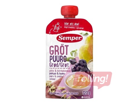 Putra graudu, bumbieru, plūmju Semper, no 6 mēnešiem, 120g (Minimālais pasūtījums 6 gab.)