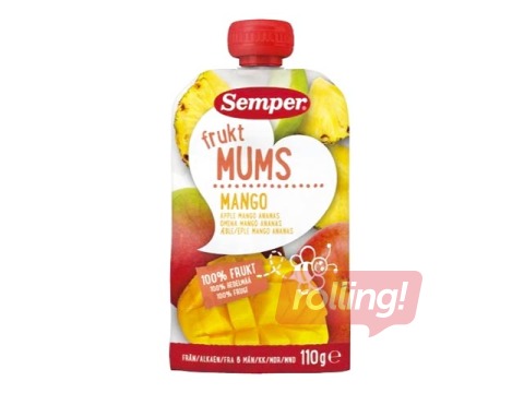 Biezenis ar mango, Semper Fruktmums, no 6 mēnešiem, 120g (Minimālais pasūtījums 6 gab.)