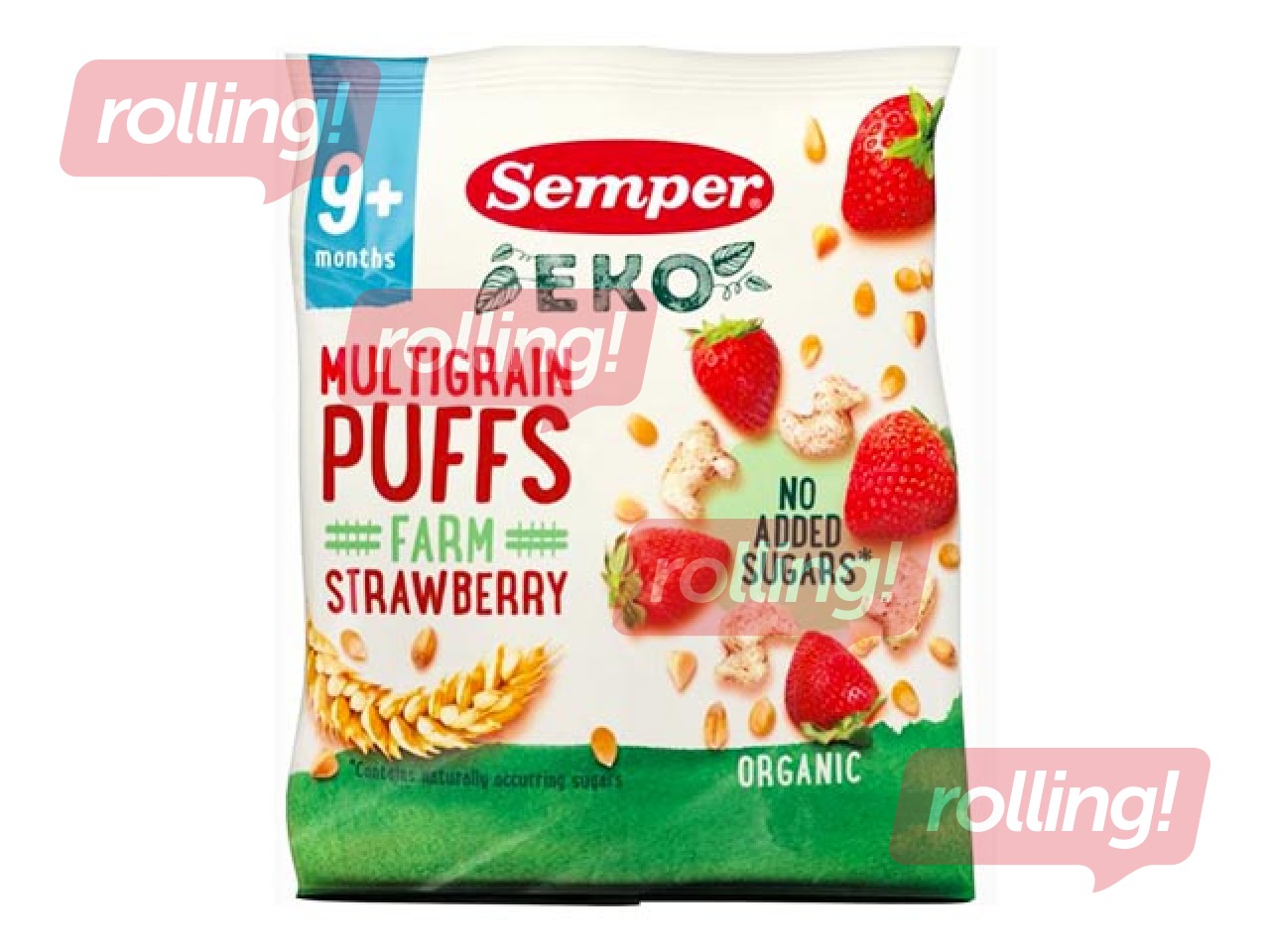 Pilngraudu uzkoda ar zemeņu garšu, Semper Eko ,18g (Minimālais pasūtījums 6 gab.)