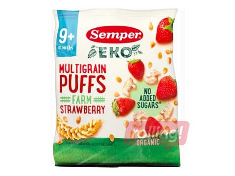 Pilngraudu uzkoda ar zemeņu garšu, Semper Eko ,18g (Minimālais pasūtījums 6 gab.)