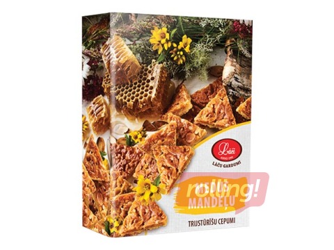 Mandeļu medus trijstūrīšu cepumi, Lāči, 220g.